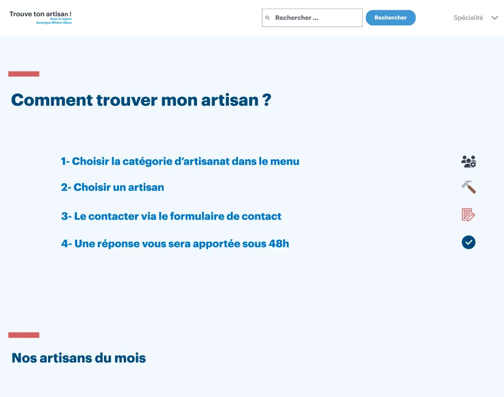 Trouve ton artisan (démo)